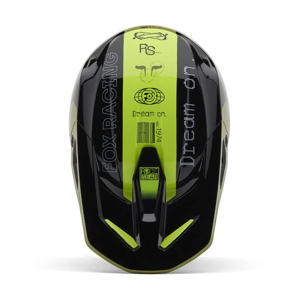 Fox - 2025 V1 Race Spec Purple Green Helmet
