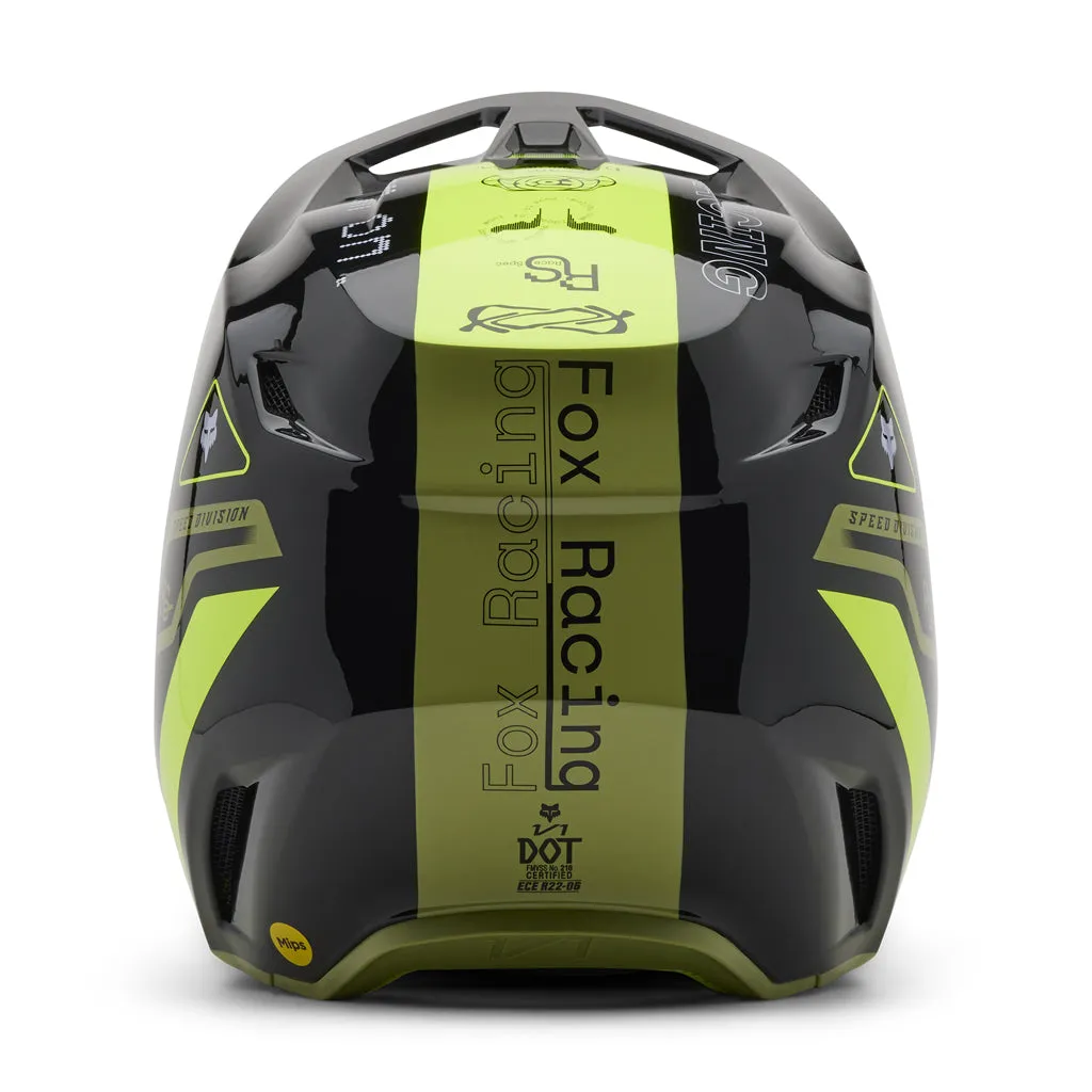 Fox - 2025 V1 Race Spec Purple Green Helmet