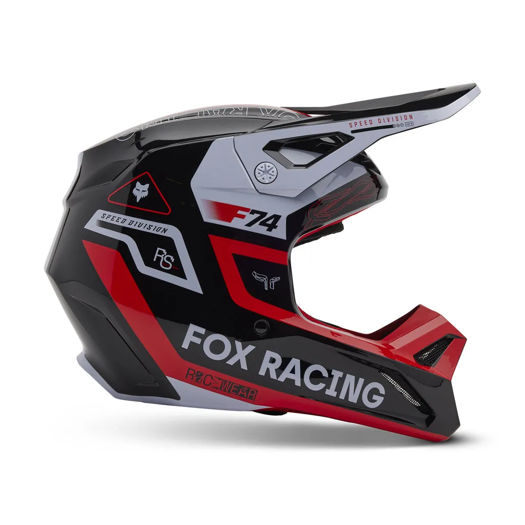 Fox - 2025 Youth V1 Red Race Spec Helmet