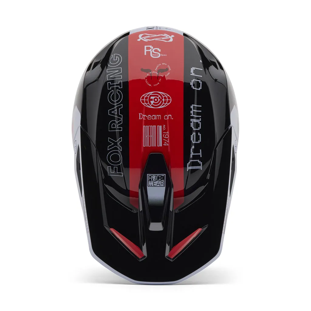 Fox - 2025 Youth V1 Red Race Spec Helmet