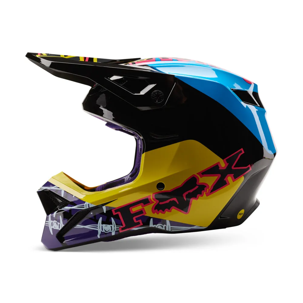 FOX V1 BARBED WIRE HELMET MIPS SE ECE [BLACK/BLUE]