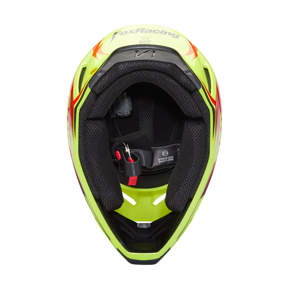 FOX V1 STATK HELMET MIPS ECE [RED/YELLOW]