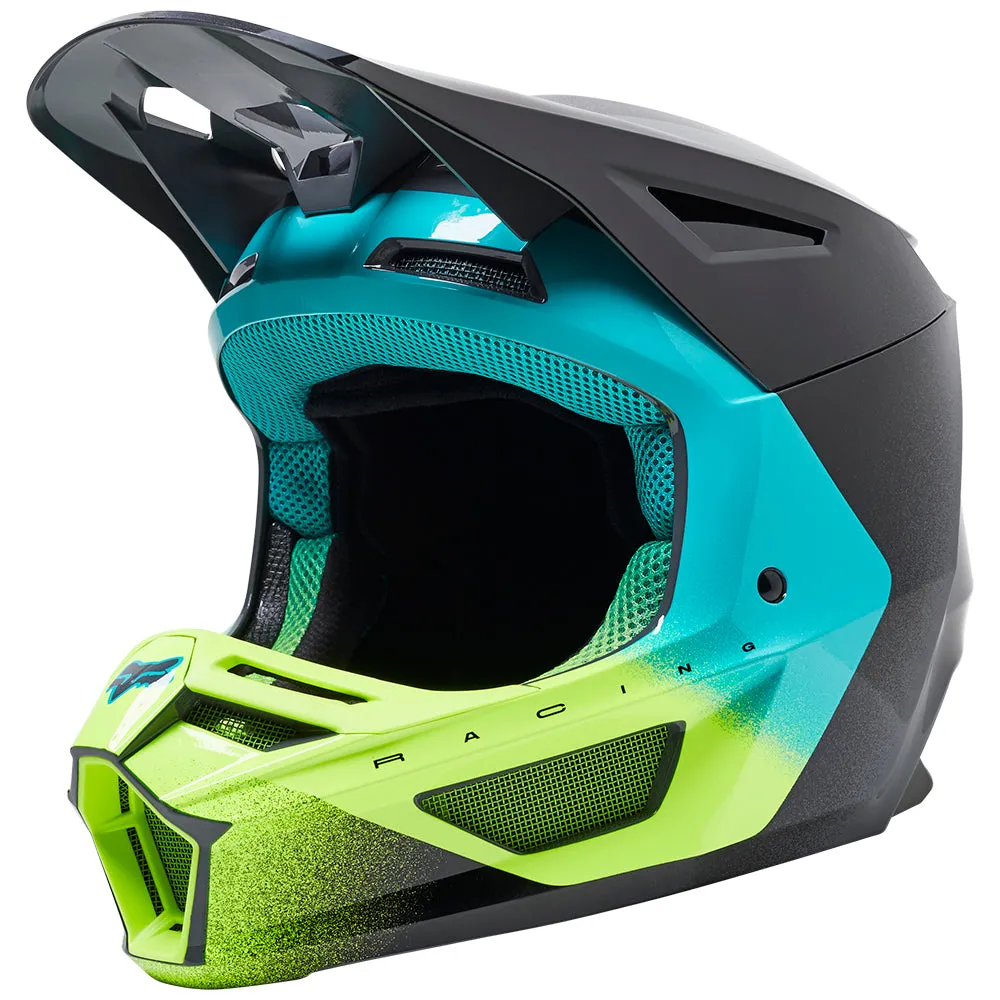 FOX V2 RKANE HELMET ECE [GREY/YELLOW]