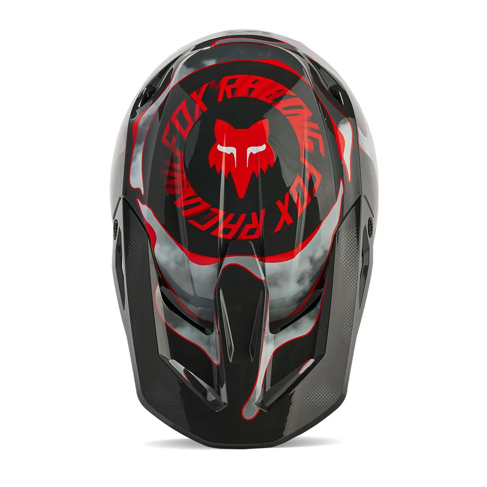 FOX YOUTH V1 ATLAS HELMET [GREY/RED]