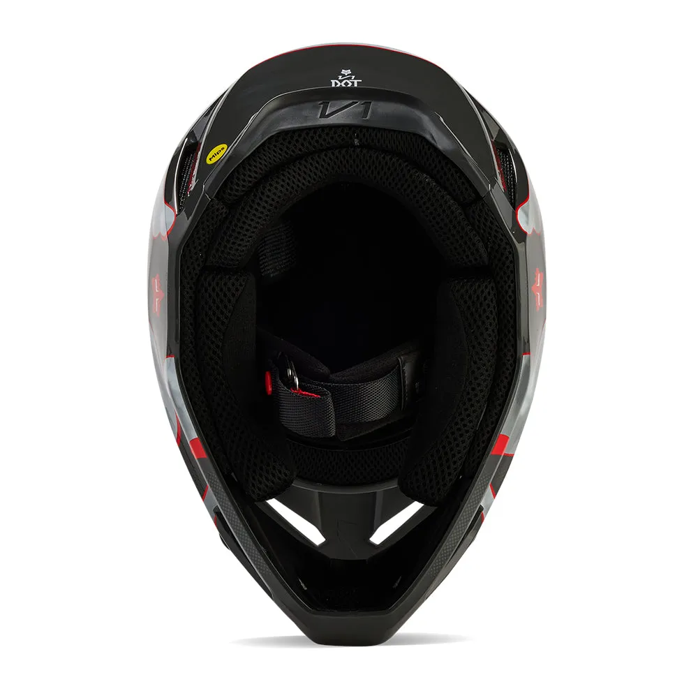 FOX YOUTH V1 ATLAS HELMET [GREY/RED]