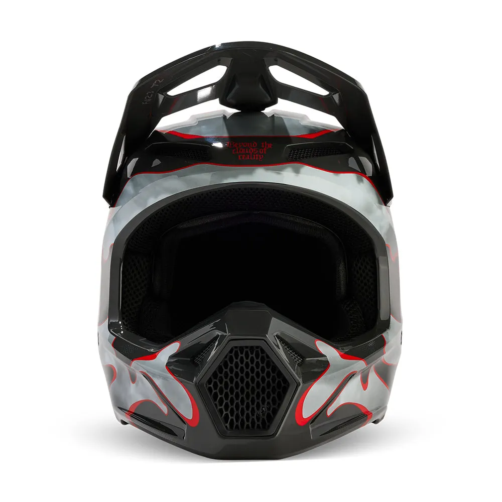FOX YOUTH V1 ATLAS HELMET [GREY/RED]