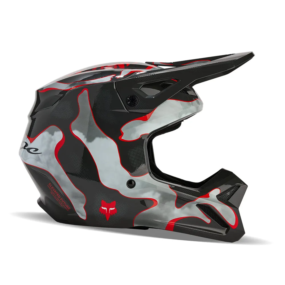 FOX YOUTH V1 ATLAS HELMET [GREY/RED]
