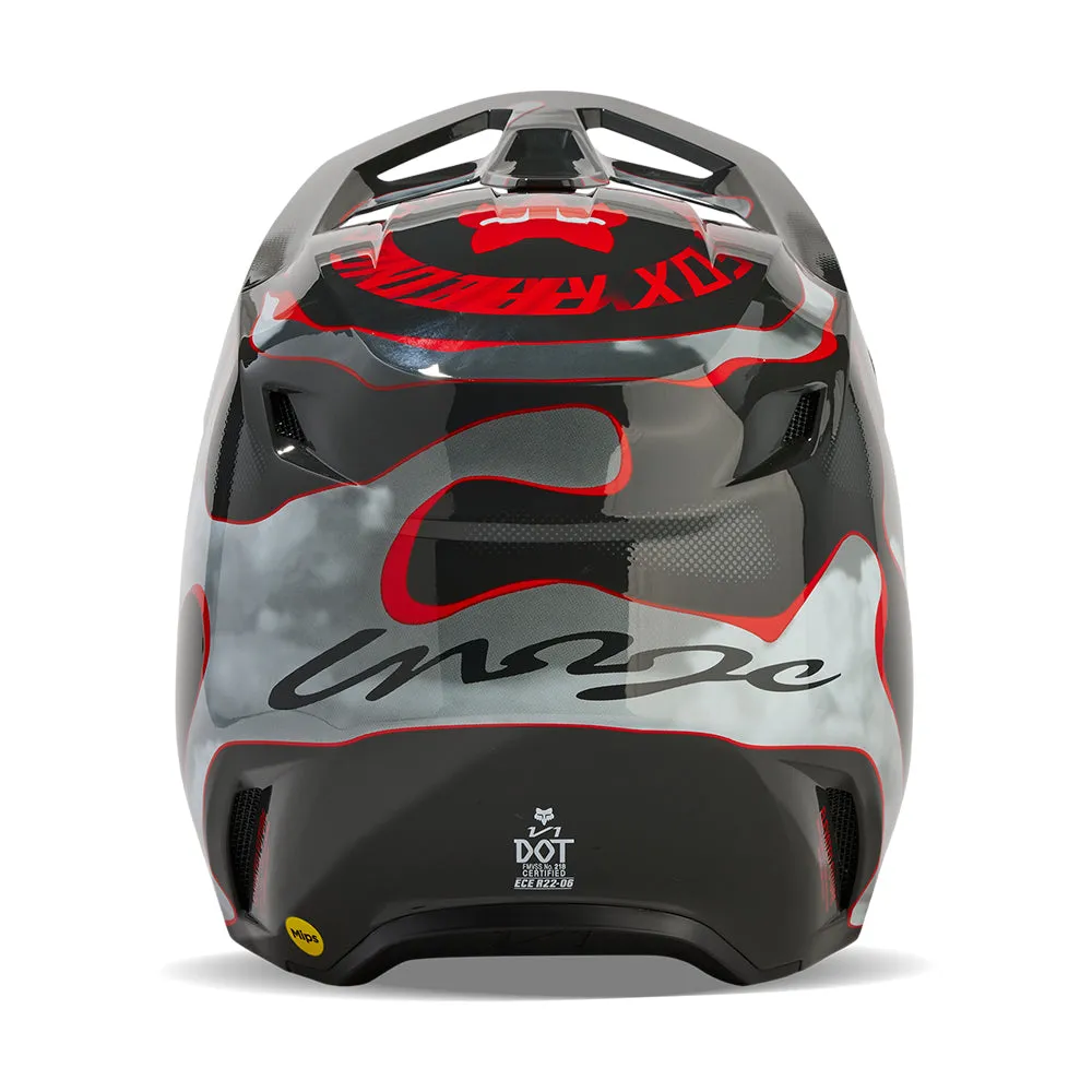 FOX YOUTH V1 ATLAS HELMET [GREY/RED]