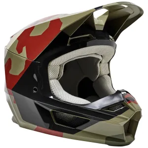 FOX YOUTH V1 BNKR HELMET ECE [GREEN CAMO]