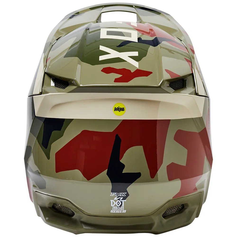 FOX YOUTH V1 BNKR HELMET ECE [GREEN CAMO]