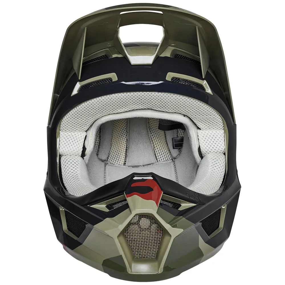 FOX YOUTH V1 BNKR HELMET ECE [GREEN CAMO]