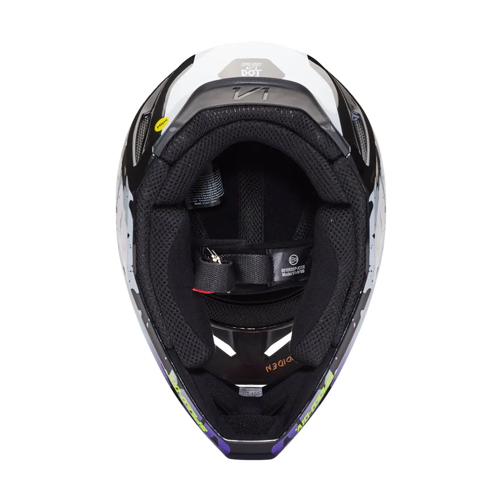 FOX YOUTH V1 MORPHIC HELMET MIPS ECE [BLACK/WHITE]