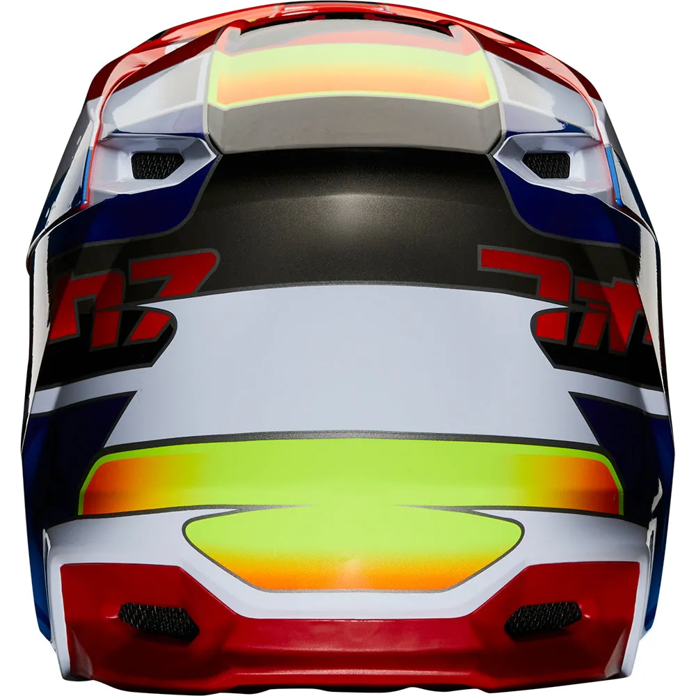 FOX YOUTH V1 YORR HELMET ECE [BLUE/RED] YS