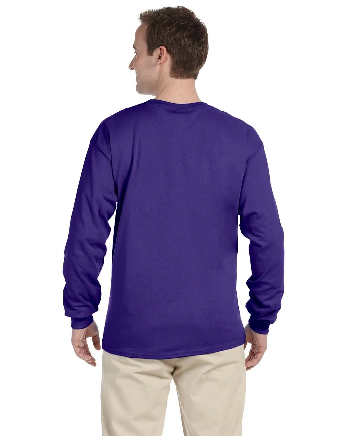 Fruit of the Loom Lightweight Long Sleeve T-Shirt | Purple