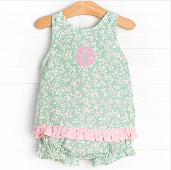 Garden Party Diaper Set, Green