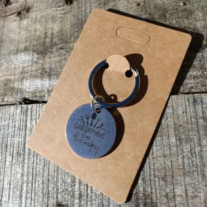 Gardening is my Therapy Keyring
