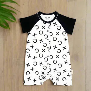 Gender Neutral Organic Romper | White Short Sleeve