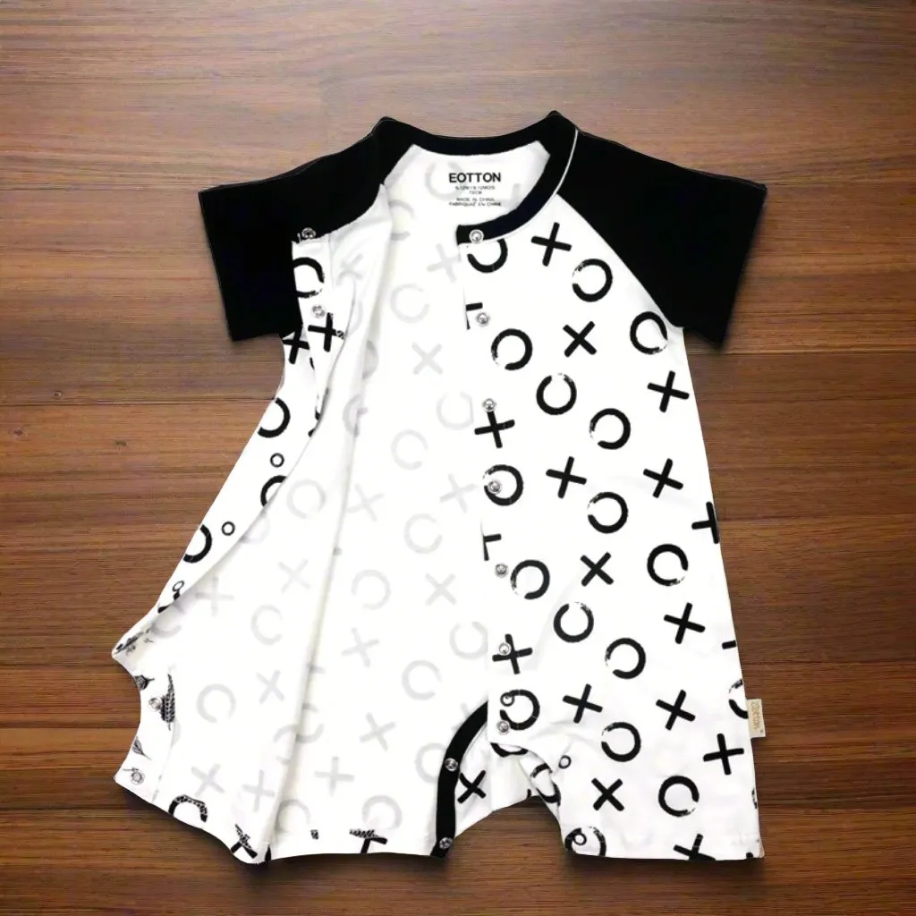 Gender Neutral Organic Romper | White Short Sleeve