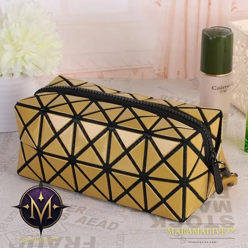Geometric Storage Cosmetic Bag Folding Rhombus Makeup Bag Creative Portable Handbag