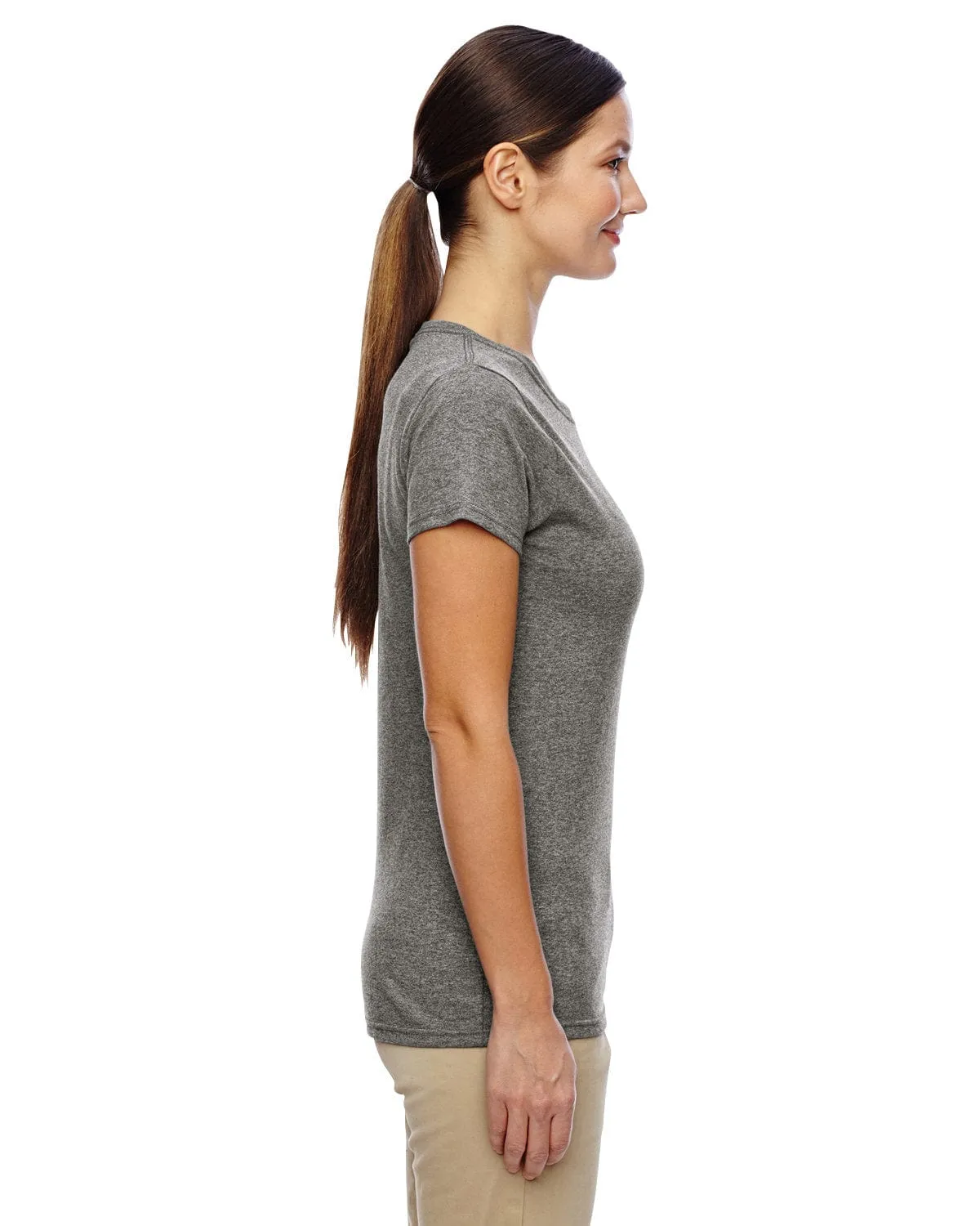 Gildan Ladies Lightweight 100% Cotton T-Shirt | Graphite Heather