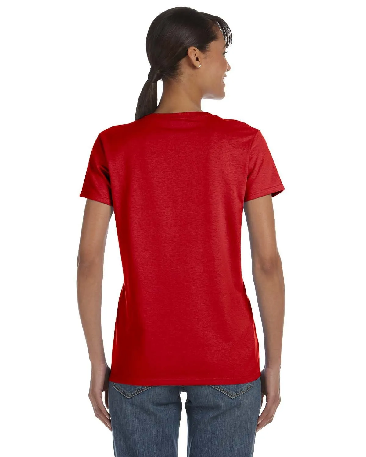 Gildan Ladies Lightweight 100% Cotton T-Shirt | Red