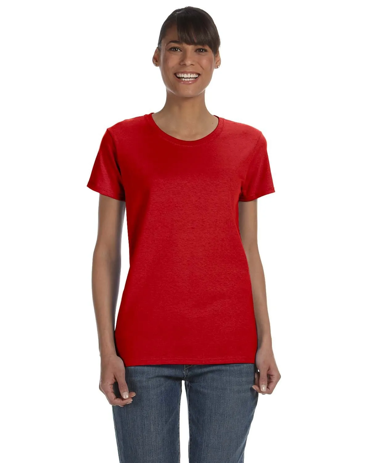 Gildan Ladies Lightweight 100% Cotton T-Shirt | Red