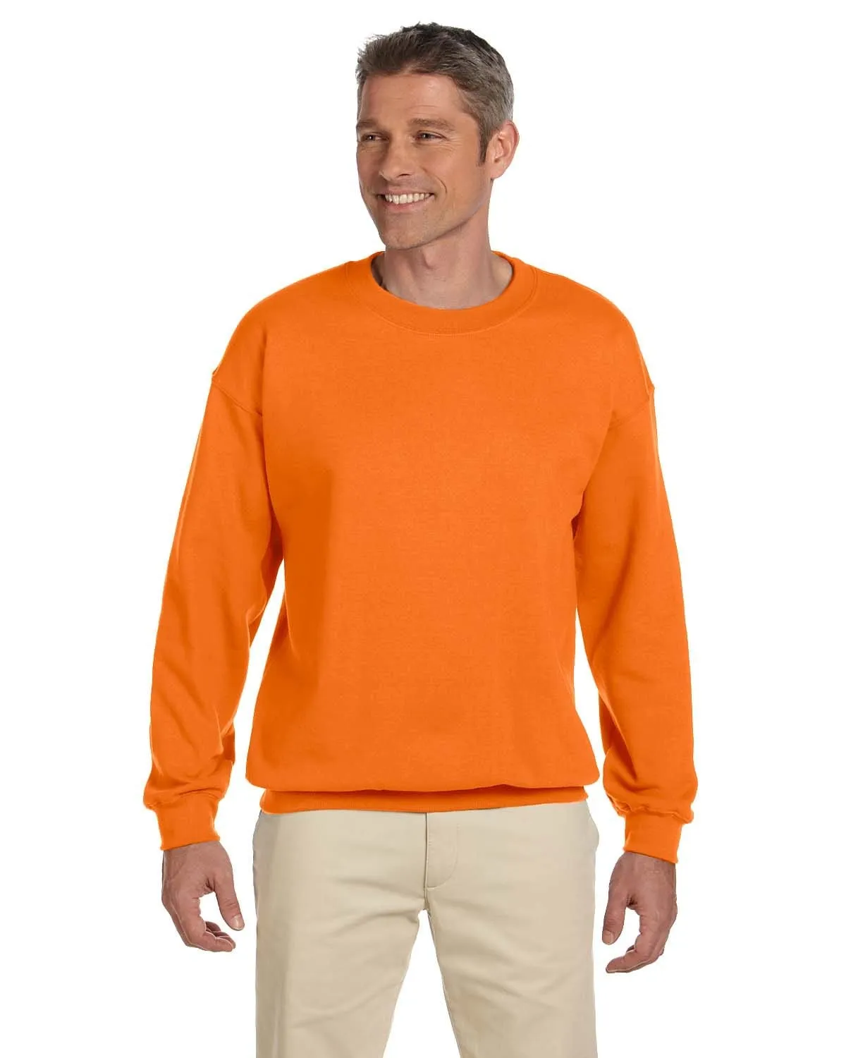 Gildan Lightweight 50/50 Crewneck Sweatshirt | S Orange