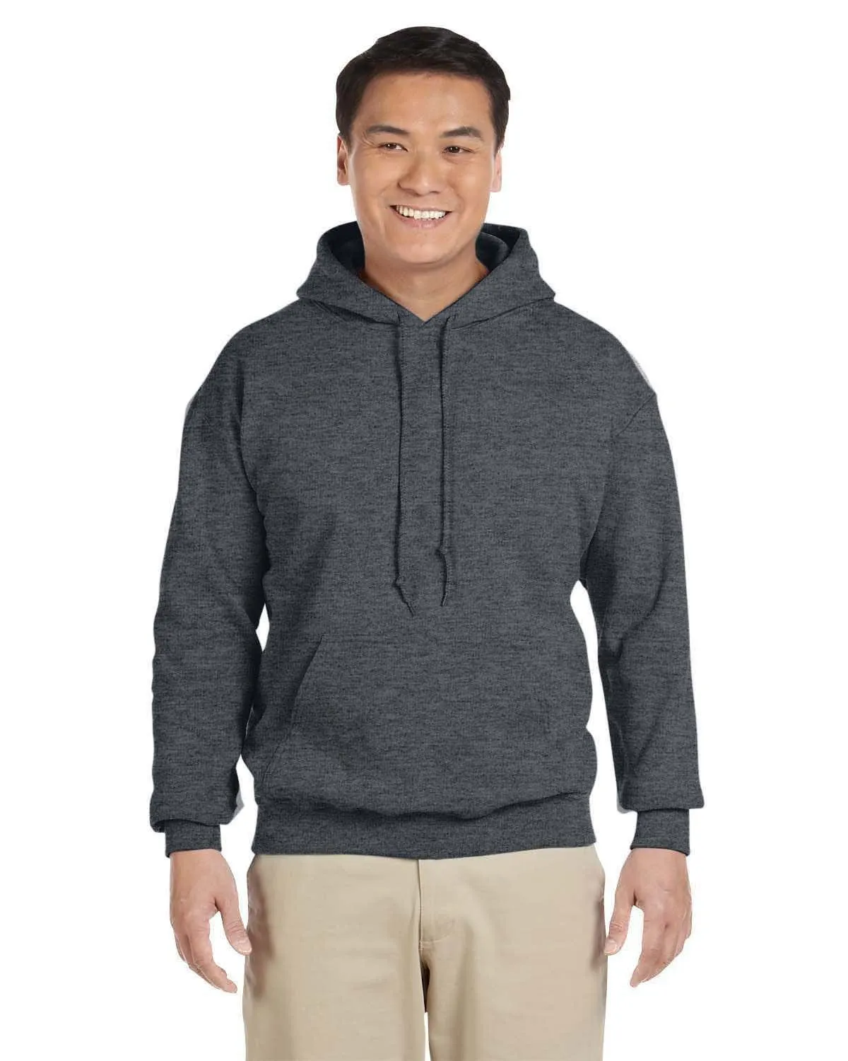 Gildan Lightweight 50/50 Hoodie Sweatshirt | Dark Heather