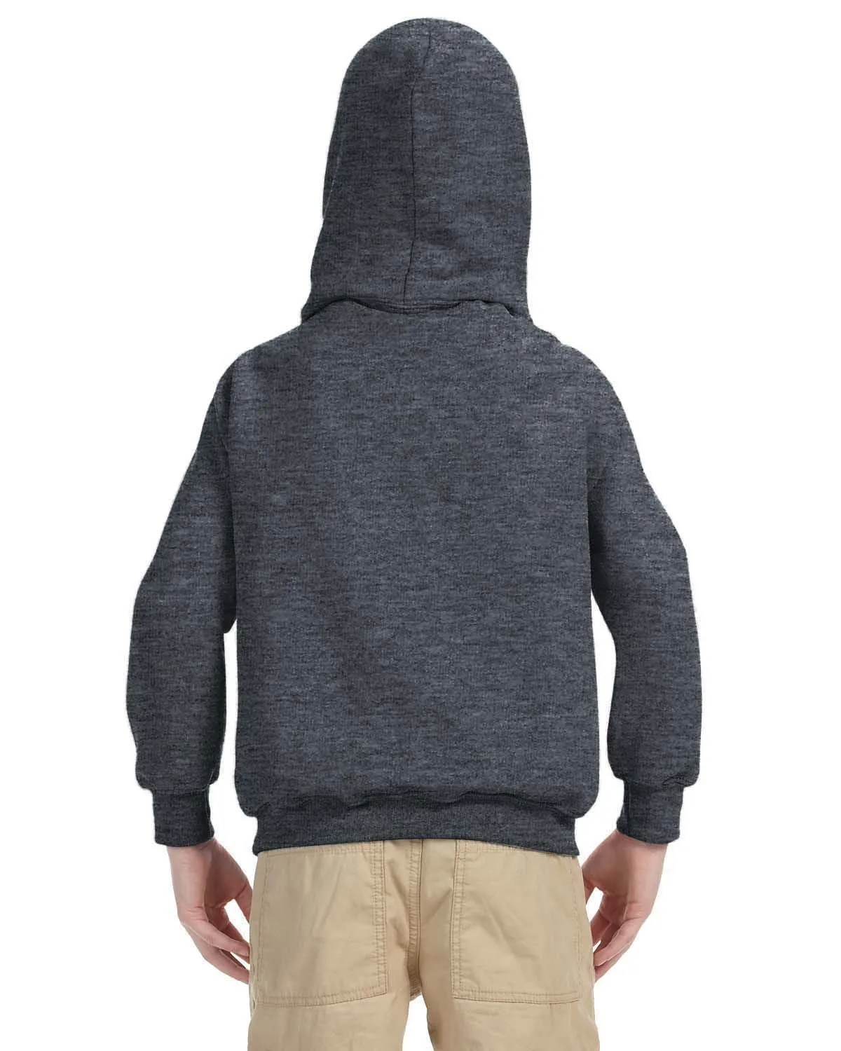 Gildan Youth Lightweight 50/50 Hoodie | Dark Heather