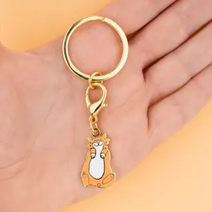 Ginger cat key ring