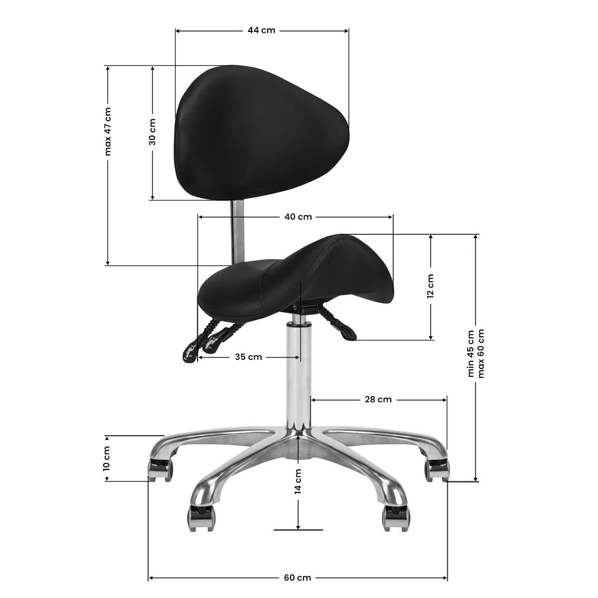 Giovanni Cosmetic Stool 1004 Black