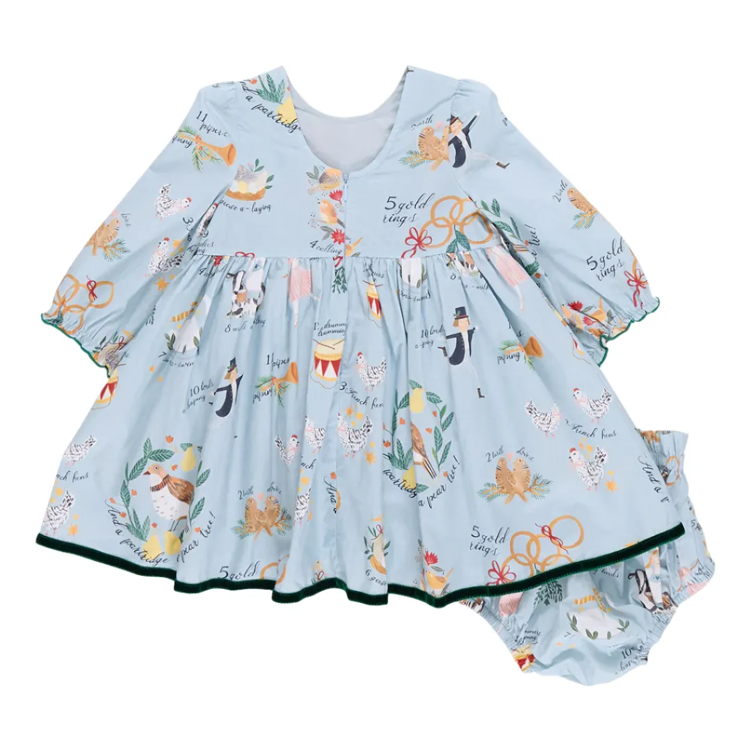 Girls Amma Dress set - 12 Days of Christmas || Pink Chicken