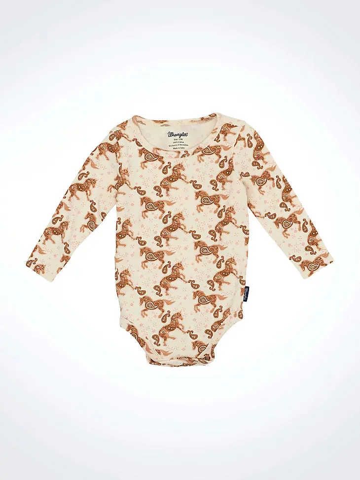 Girl's Baby Wrangler Bodysuit - Western Print