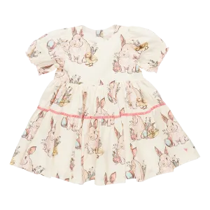 Girls Maribelle Dress - Bunny Friends ||  Pink Chicken