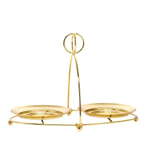 Gold Mix & Mingle Double Jar Display Stand