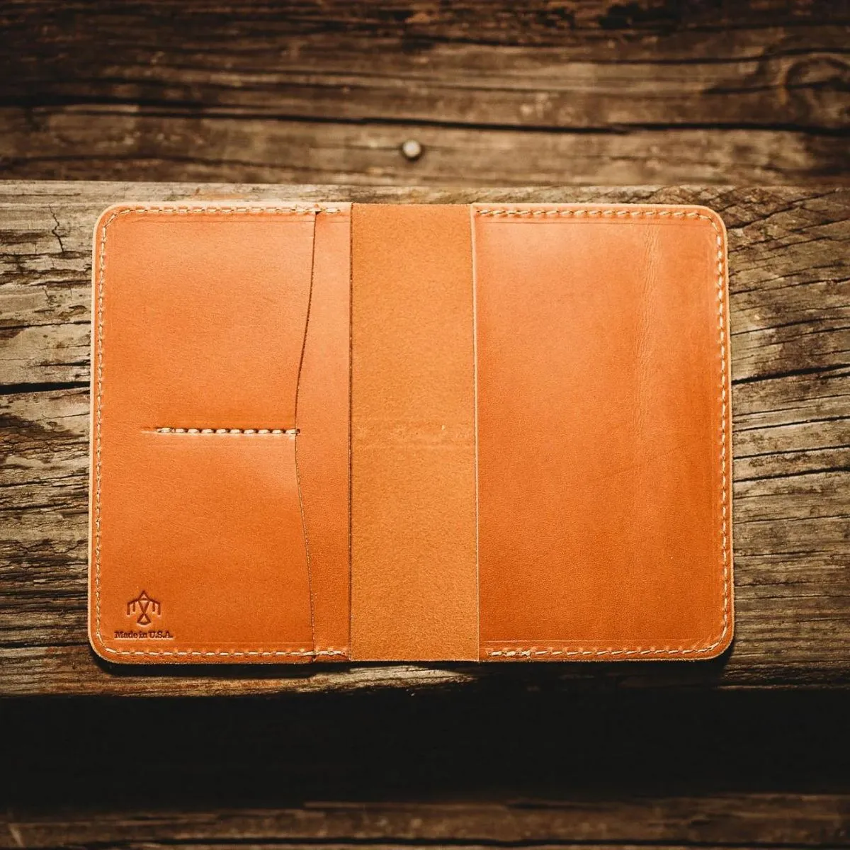 Golden Age Supply Genuine Leather Notebook & Wallet - Saddle Tan
