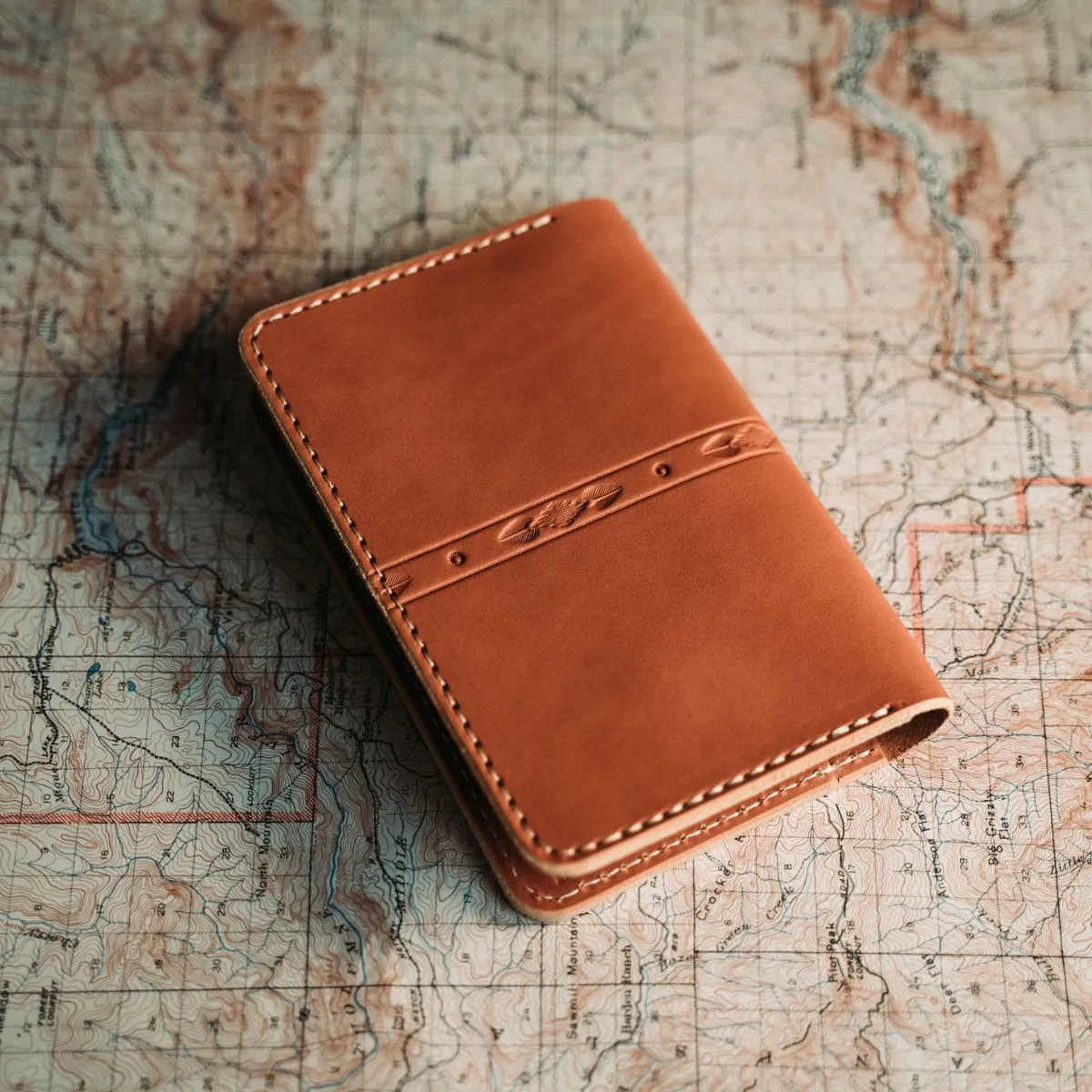 Golden Age Supply Genuine Leather Notebook & Wallet - Saddle Tan