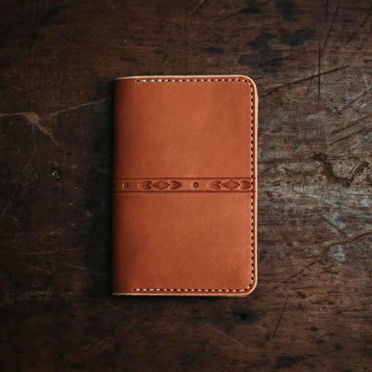 Golden Age Supply Genuine Leather Notebook & Wallet - Saddle Tan