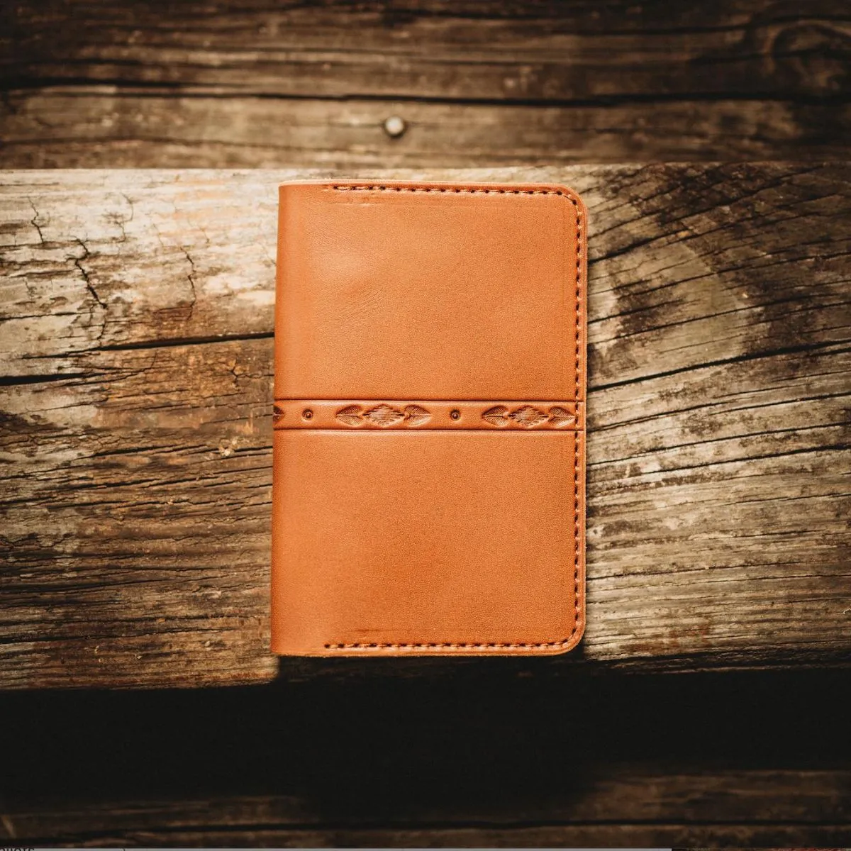 Golden Age Supply Genuine Leather Notebook & Wallet - Saddle Tan