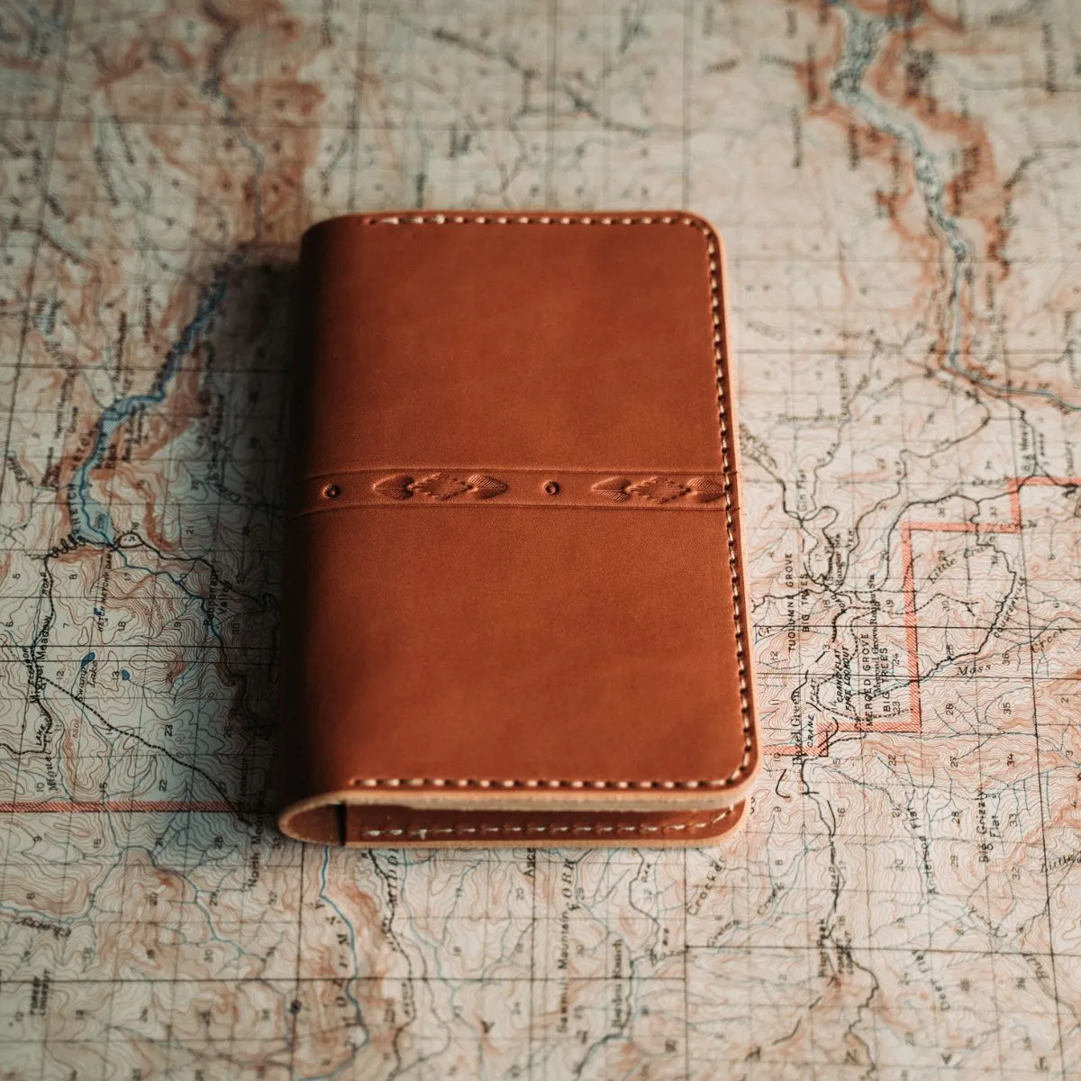 Golden Age Supply Genuine Leather Notebook & Wallet - Saddle Tan