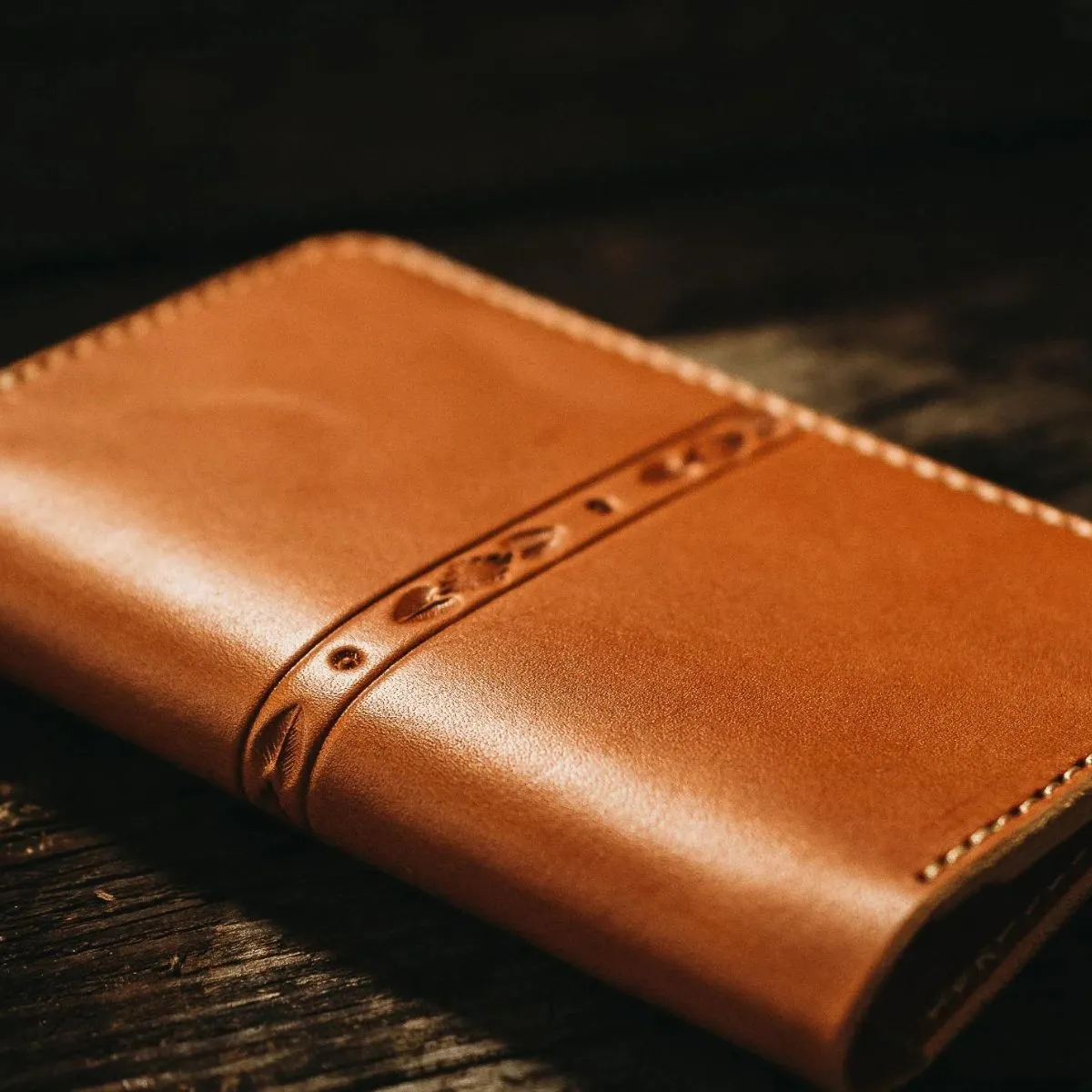 Golden Age Supply Genuine Leather Notebook & Wallet - Saddle Tan