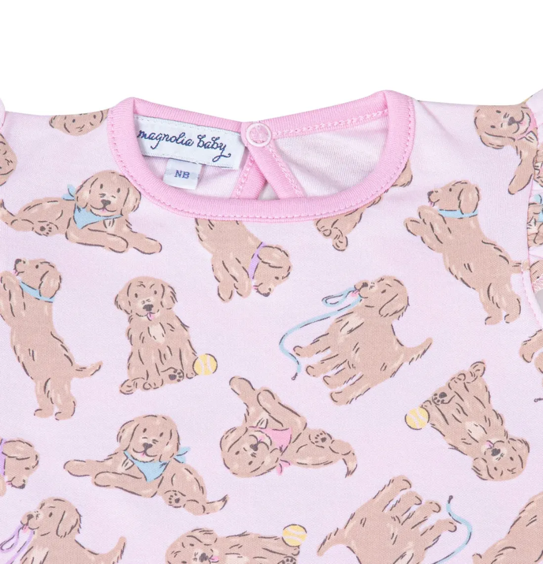 Golden Pup Playsuit - Pink