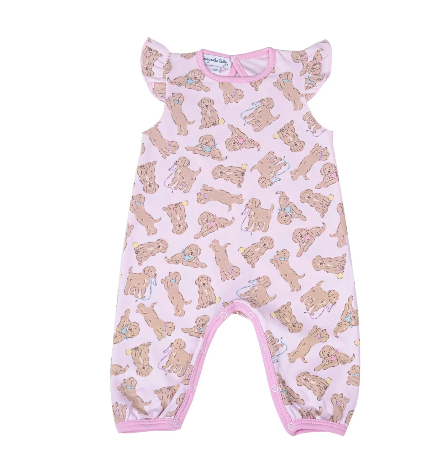 Golden Pup Playsuit - Pink