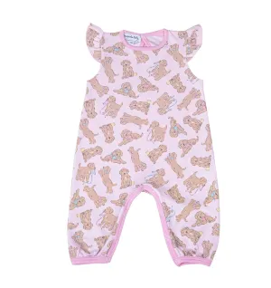 Golden Pup Playsuit - Pink