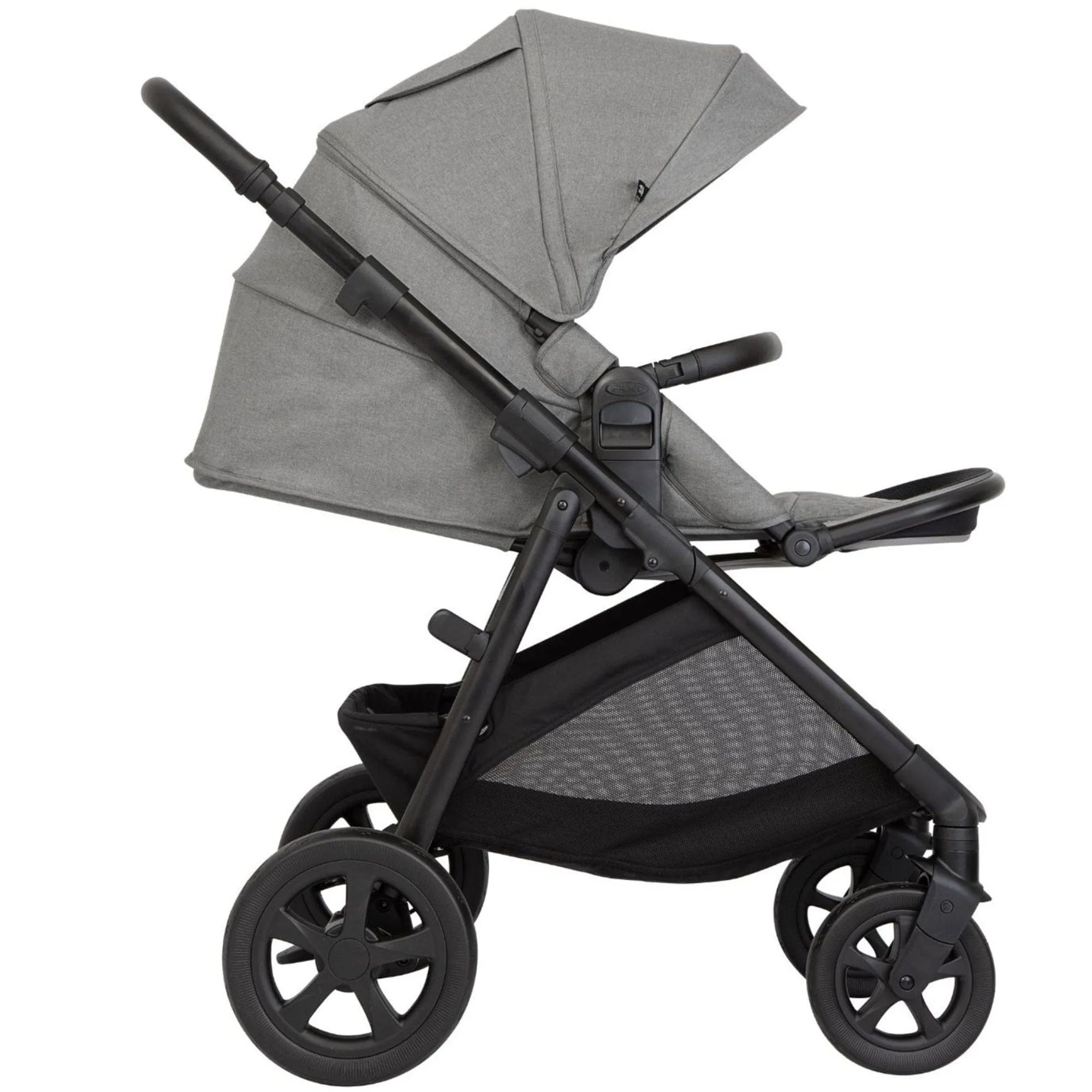 Graco Near2Me DLX Trio (Pushchair, Carrycot and Snuglite) in Ash