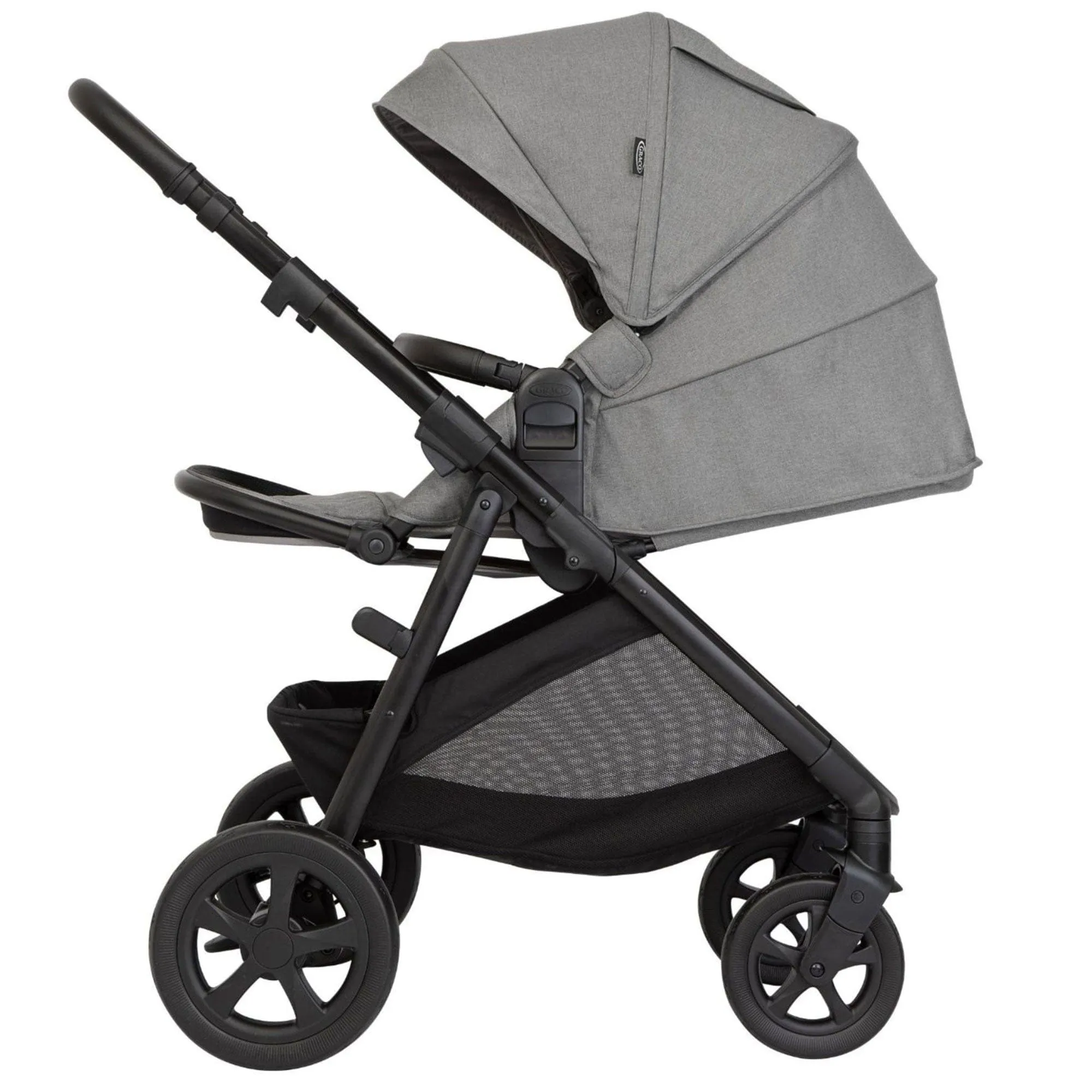 Graco Near2Me DLX Trio (Pushchair, Carrycot and Snuglite) in Ash