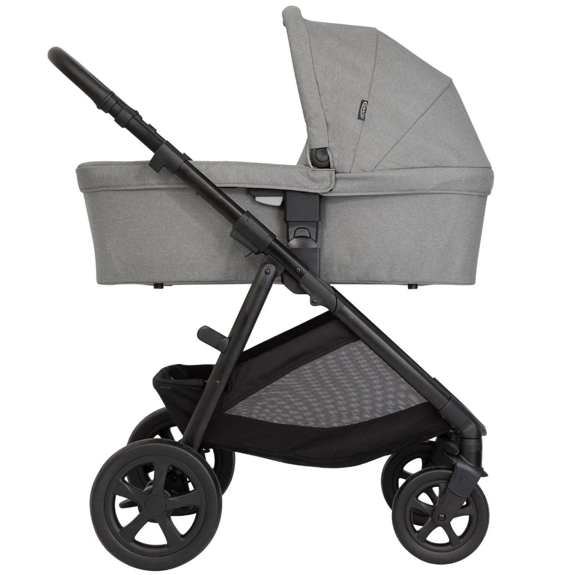 Graco Near2Me DLX Trio (Pushchair, Carrycot and Snuglite) in Ash