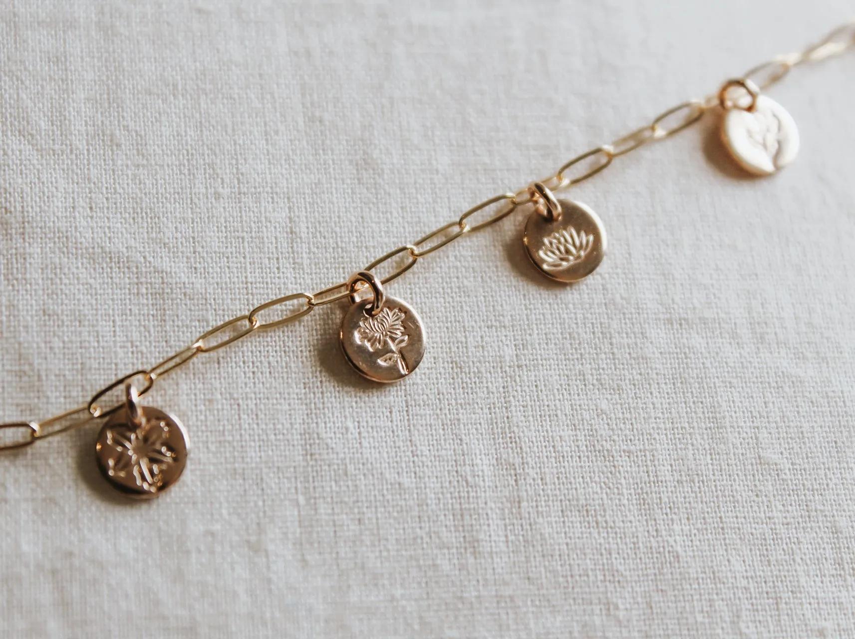 Grandma of Wildflowers Charm Bracelet