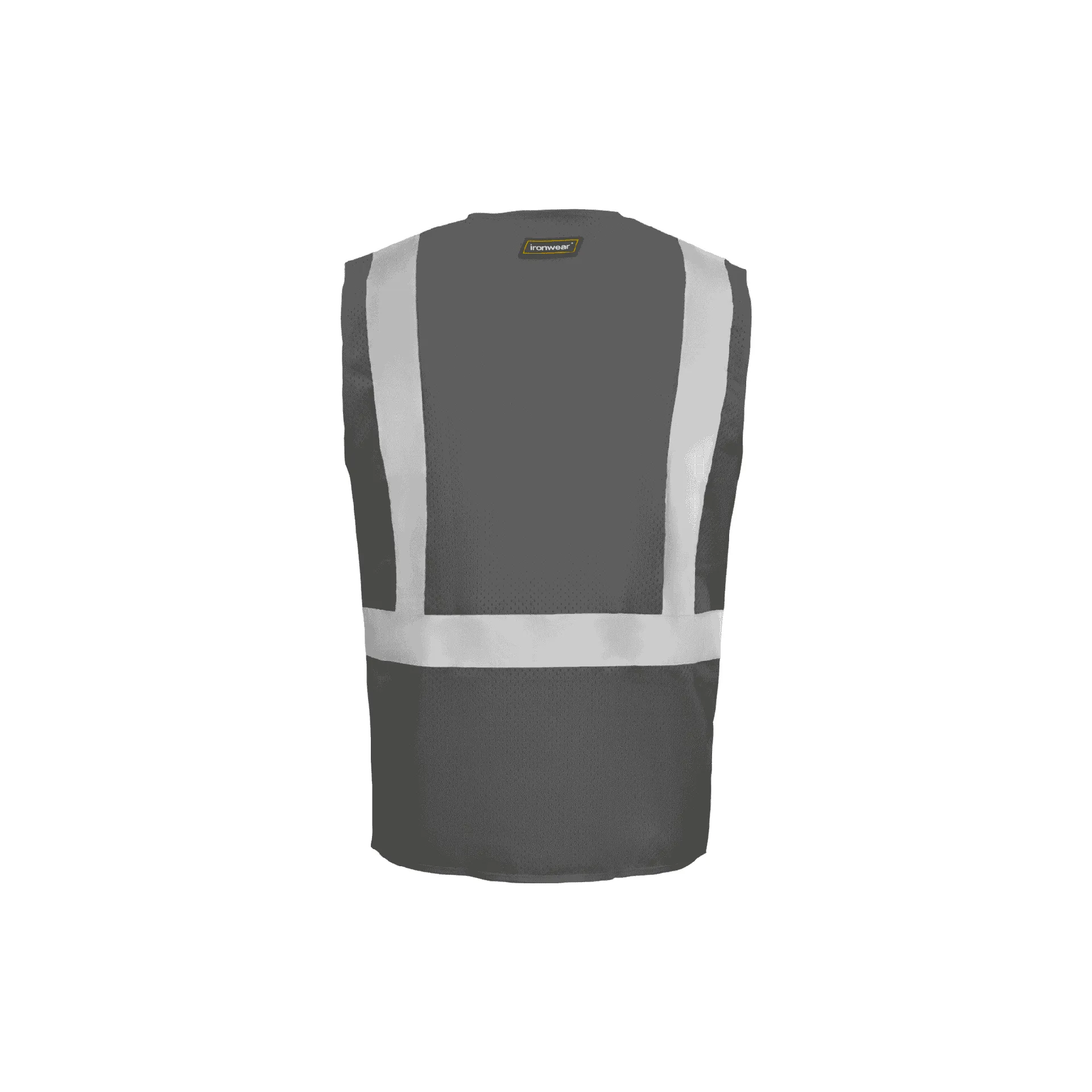 Gray Economy Zipper Closure Vest