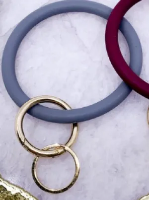 Gray Silicone Key Ring